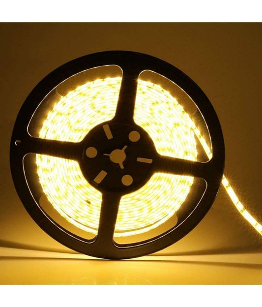 Charkee Yellow 5 mtr Warm White Colour Strip Light | 120 LEDs