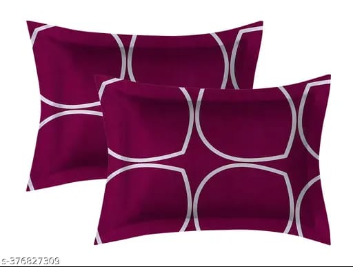Maroon Retro Ring Fitted Bed Set