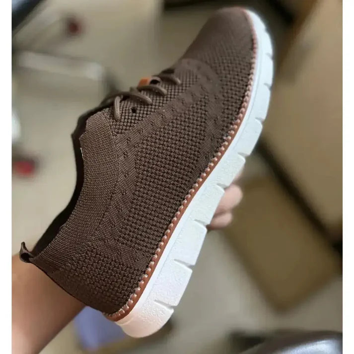 Brown Mesh Casual Shoes