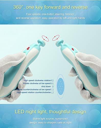 Electric Baby Nail File & Trimmer with LED Light