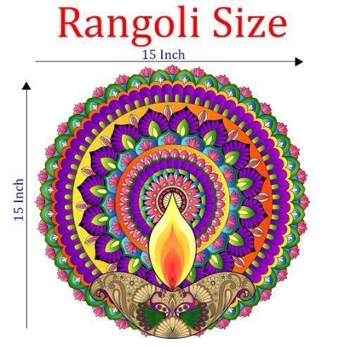 Diwali Rangoli Stickers Dipak Design