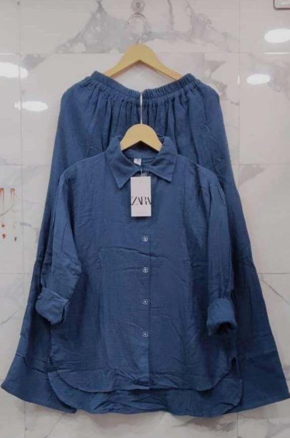 Women's Mul Mul Cotton Co-ord Set