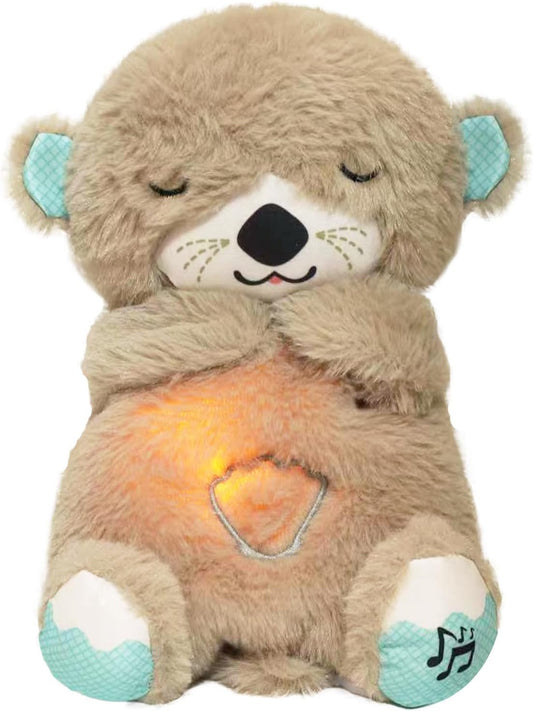 Musical Otter Plush Sound Machine with Breathing Motion