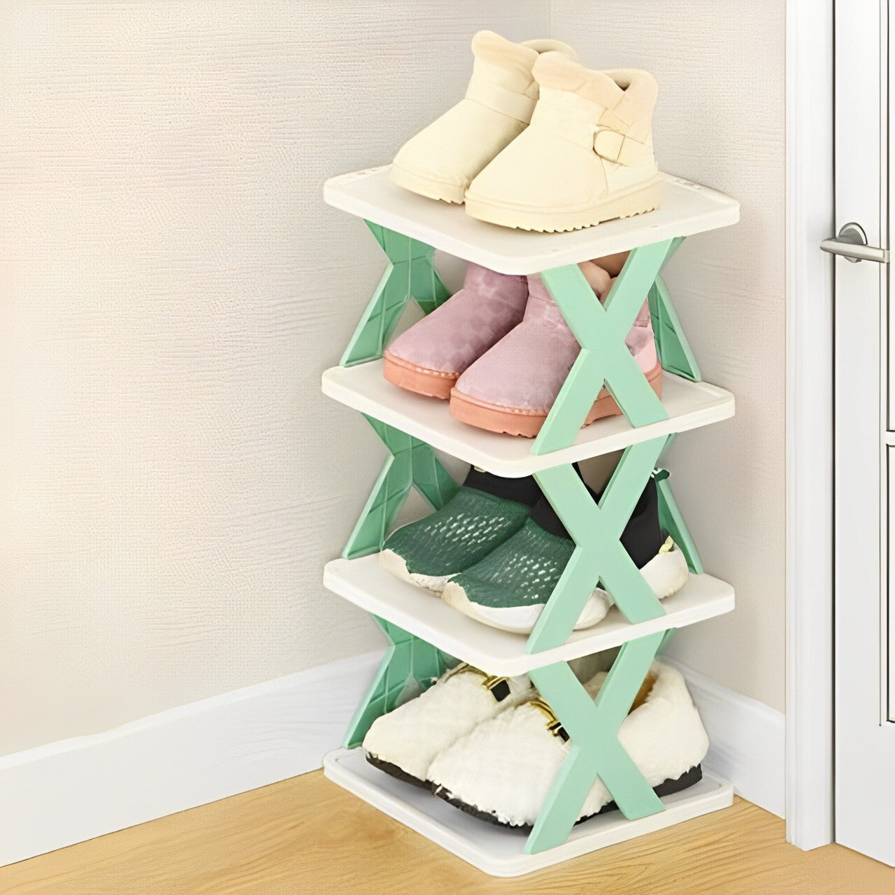 4 Layer Foldable Shoe Rack