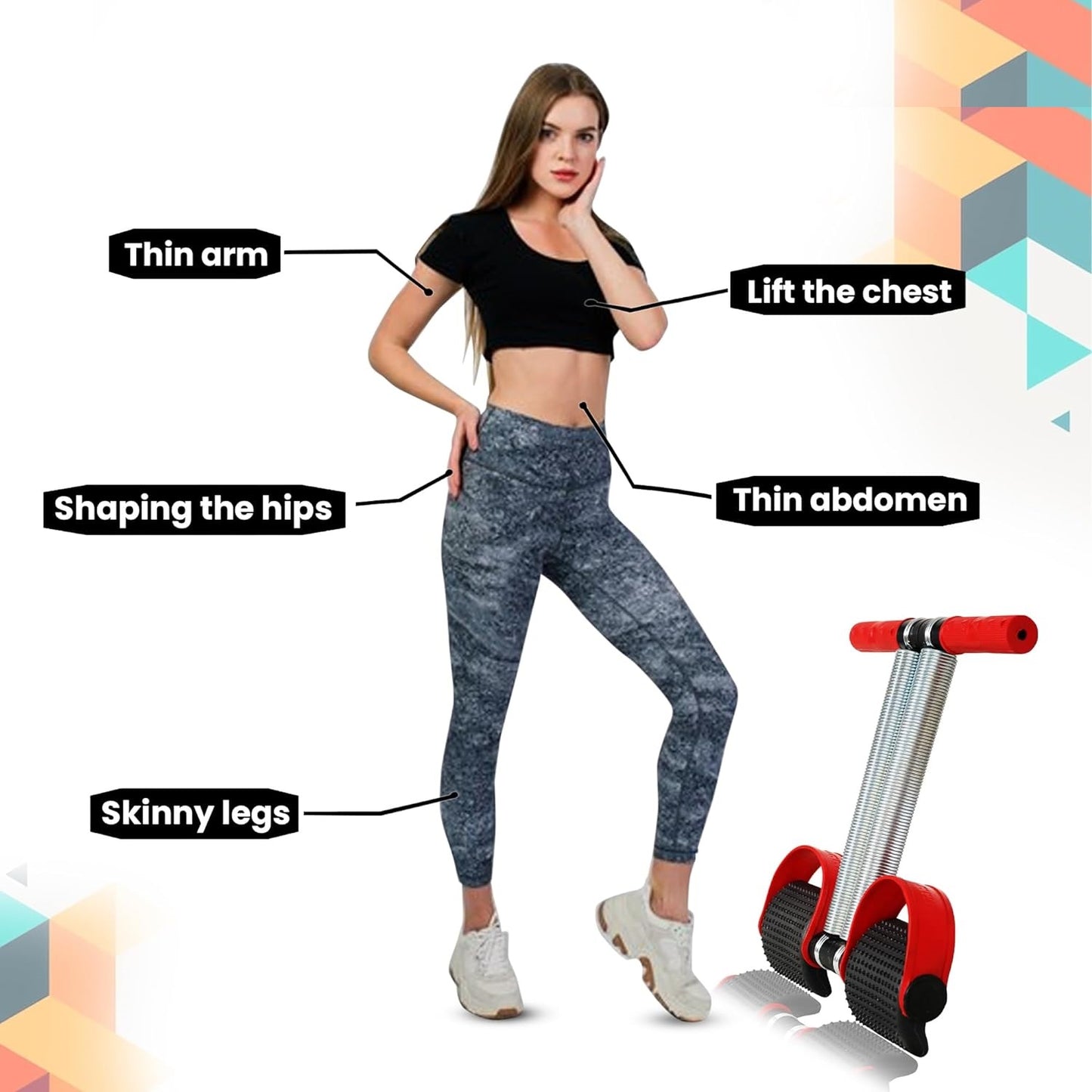 Premium Double Spring Tummy Trimmer Men and Women for Abs Workout