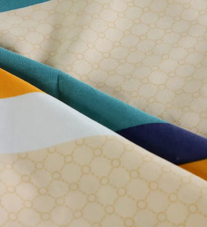 Coastal Horizon Fitted Bedsheet with 2 Pillow Covers