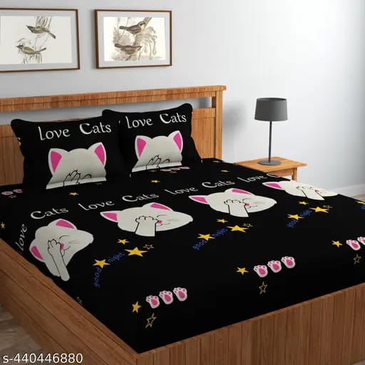 Midnight Meow Fitted Bed Set