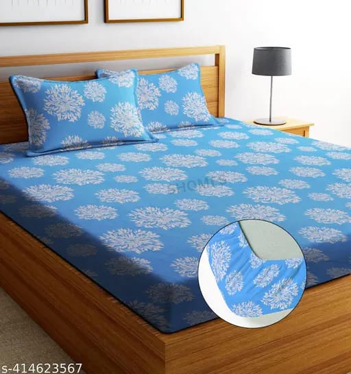 Sky Bloom Fitted Bed Set
