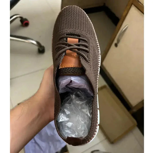 Brown Mesh Casual Shoes