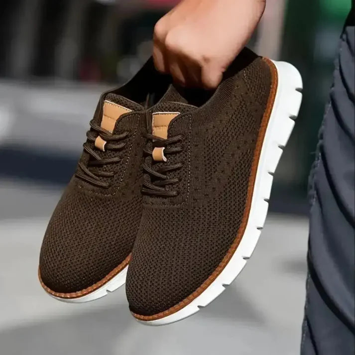 Brown Mesh Casual Shoes