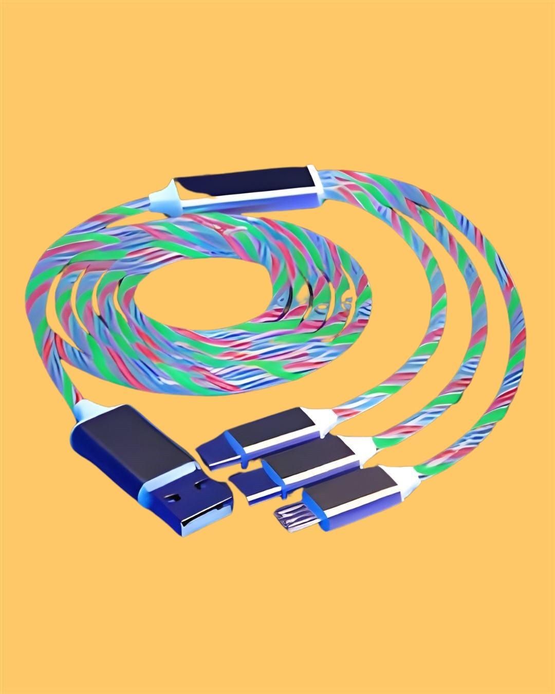 Fast 3 in 1 Multiple Pin With LED Light Magnetic Charging  Pad