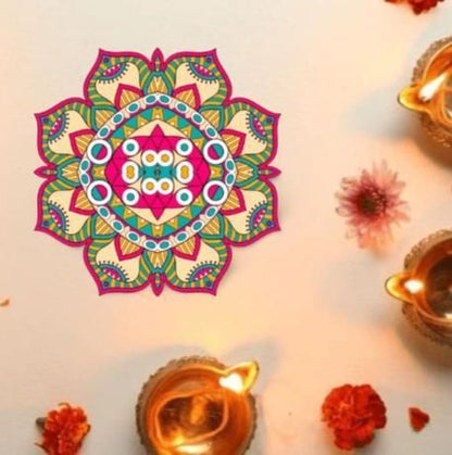 Diwali Rangoli Stickers Mandala