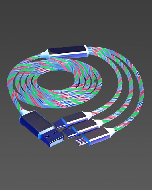 Fast 3 in 1 Multiple Pin With LED Light Magnetic Charging  Pad