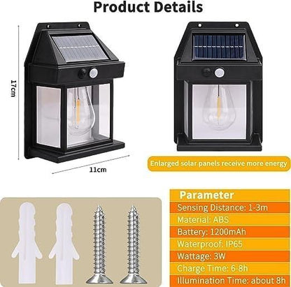 Solar Powered Outdoor Wall Light