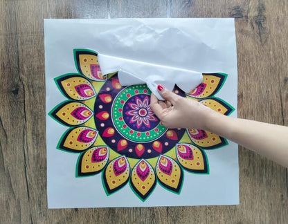 Diwali Rangoli Stickers Floral Design