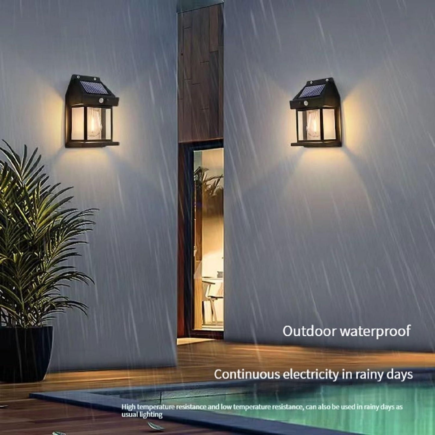 Solar Powered Outdoor Wall Light