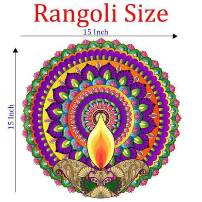 Diwali Rangoli Stickers Dipak Design