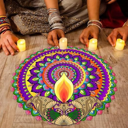Diwali Rangoli Stickers Dipak Design
