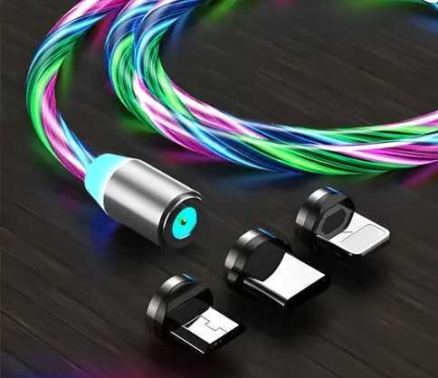Fast 3 in 1 Multiple Pin With LED Light Magnetic Charging  Pad