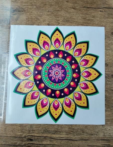 Diwali Rangoli Stickers Floral Design