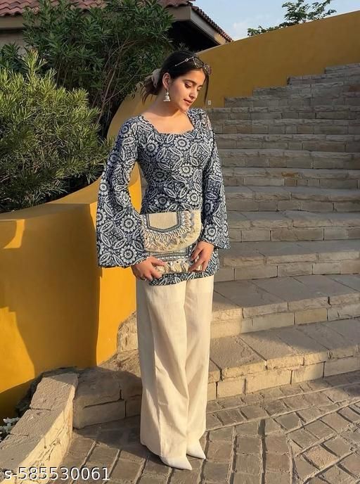 Stylish Most trendy Printed Kurti for girls and women