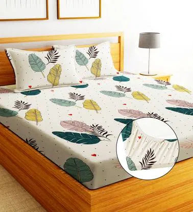 Tropical Foliage Fitted Bed Set