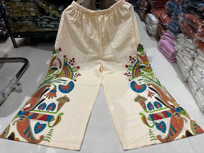 Lace Tunic Top & Artistic Printed Palazzo