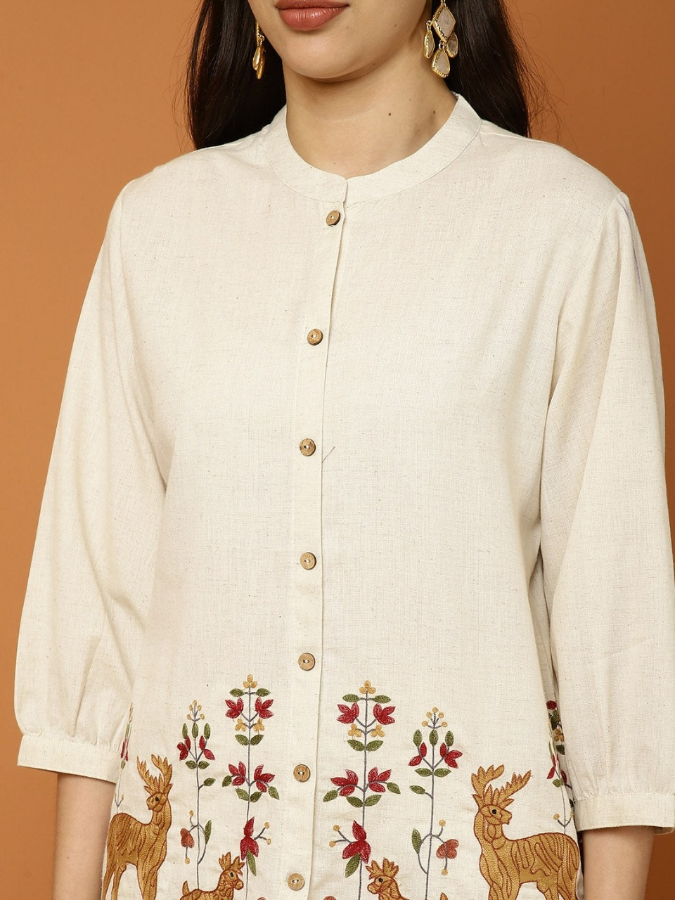 Women's Deer Embroidery Co-ord Set
