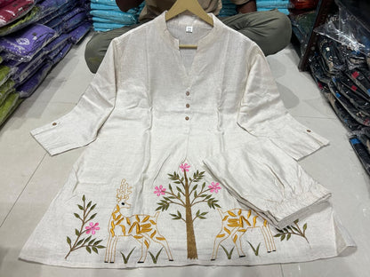 Women's Embroidered Cotton Co-ord Set