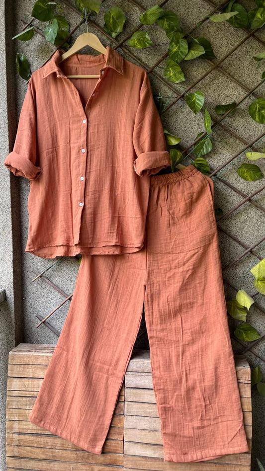 Women's Mul Mul Cotton Co-ord Set
