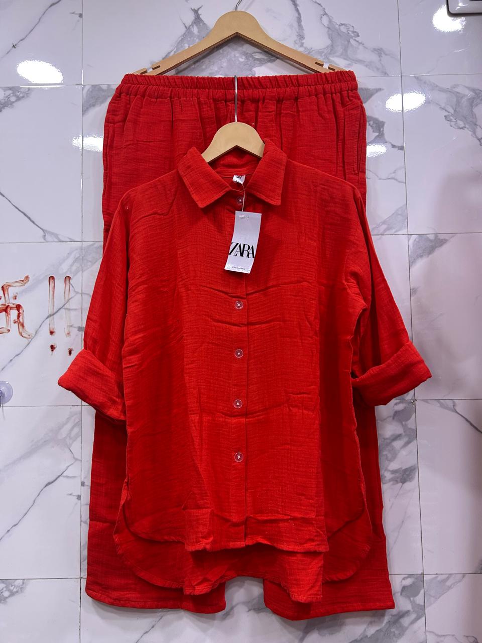 Women's Mul Mul Cotton Co-ord Set