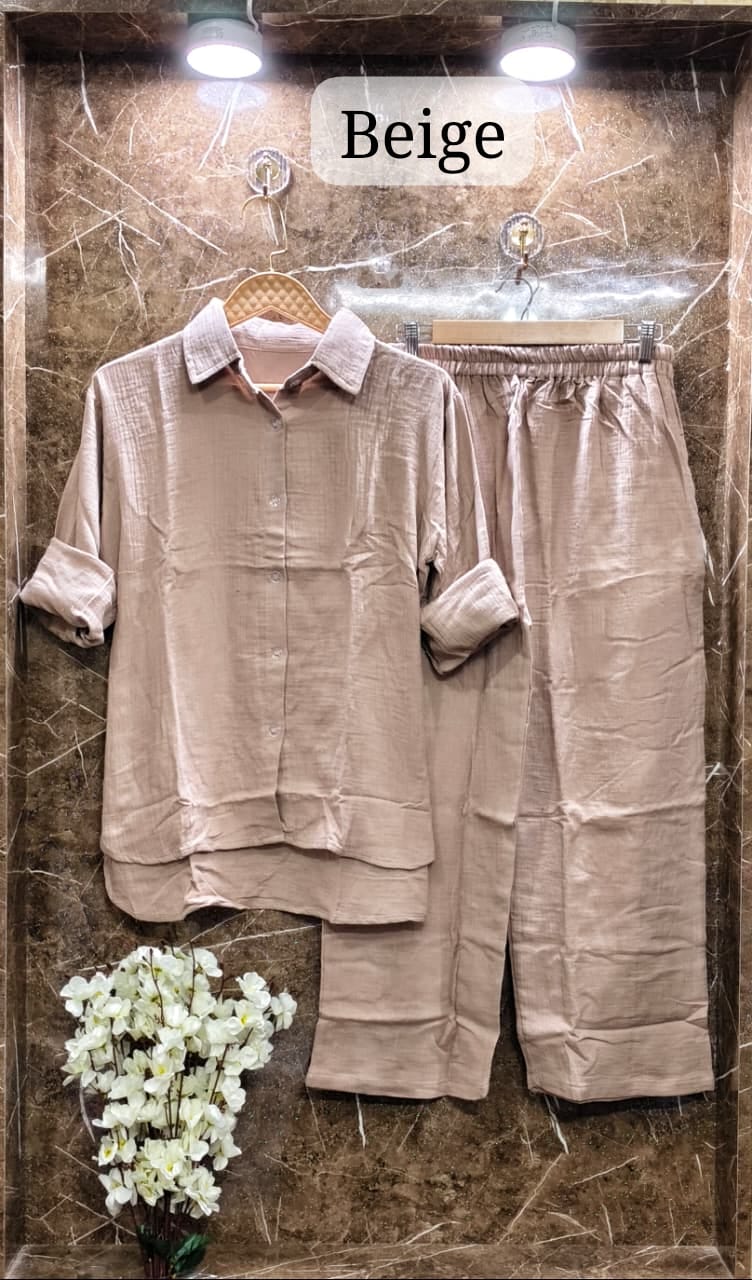 Women's Mul Mul Cotton Co-ord Set