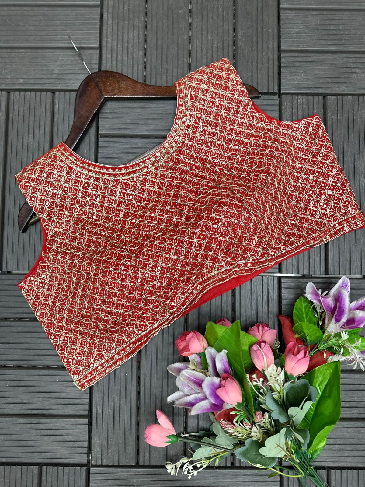 Red Sharara Lehenga Choli