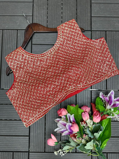 Red Sharara Lehenga Choli