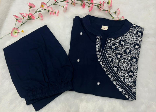 Women's Classy Rayon Kurti Set